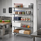 Thumbnail image #2 for Cambro Camshelving® Basics Plus CBA184284VS5580 5-Tier Add-On Polymer Shelving Unit, 18-Inch Deep x 42-Inch Wide x 84-Inch High, Vented/Solid