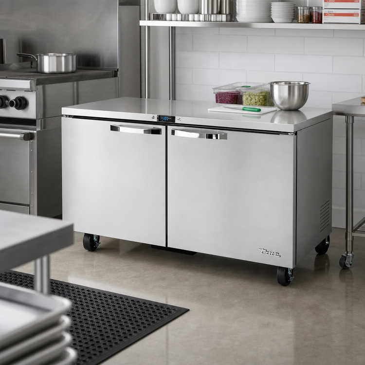 Product image #2 for True SPEC Series 60-Inch 2-Section Undercounter Freezer, -10°F, Stainless Steel