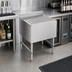Thumbnail image #2 for Slim-Line Freestanding Stainless Steel Underbar Drainboard with 3-Inch Backsplash, 18 x 18 x 32-1/2 Inches