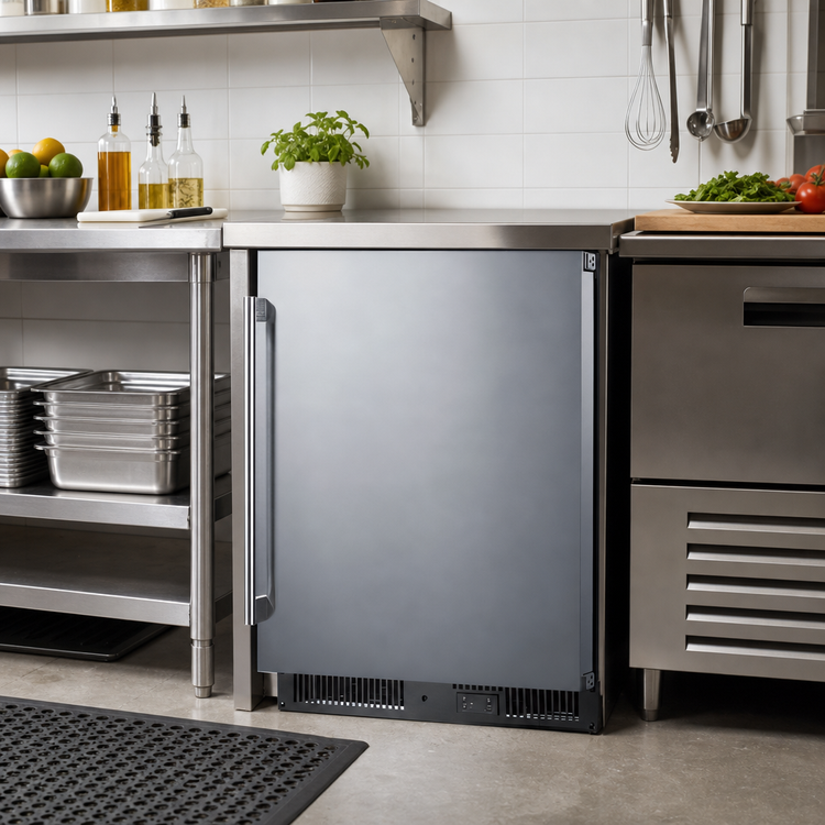 Product image #3 for Summit Appliance 24-Inch Wide ADA-Compliant Frost-Free Undercounter All-Freezer with Stainless Steel Door