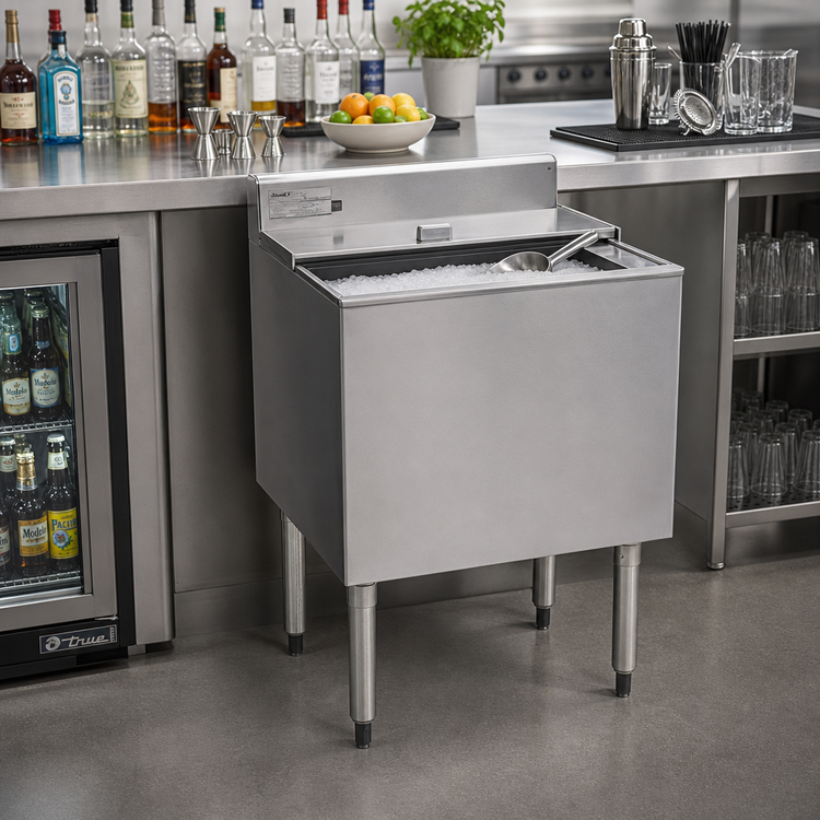 Product image #2 for Eagle Group 2200 Series 30 x 24 Inch Underbar Ice Bin / Cocktail Unit, 163 lb Capacity