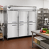 Thumbnail image #2 for Continental Refrigerator 3FESNHD Three-Section Extra-Wide Shallow Depth Reach-In Freezer with Half-Height Solid Doors