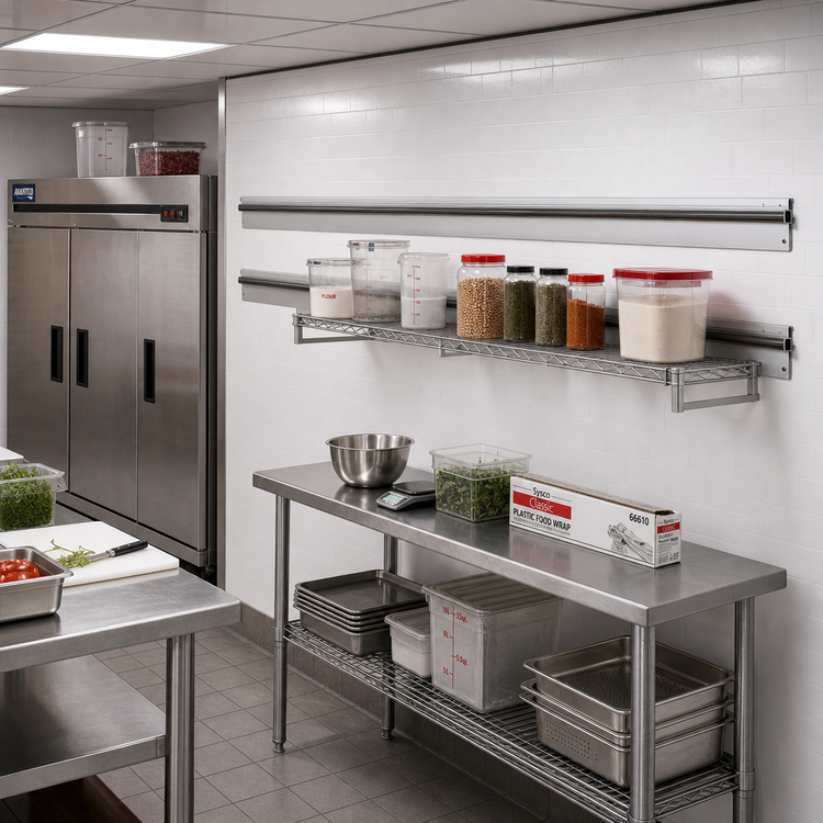Product image #2 for Metro qwikTRAK HD 21-Foot Commercial Shelving Track Set