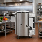 Thumbnail image #2 for Crown GL-80E 80 Gallon Stationary Gas Steam Jacketed Kettle