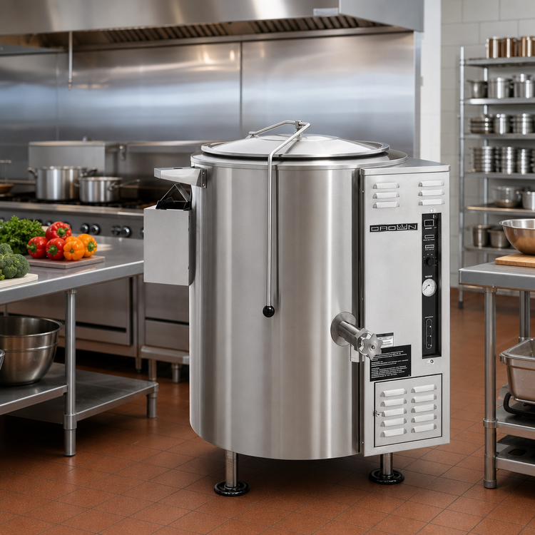 Product image #2 for Crown GL-80E 80 Gallon Stationary Gas Steam Jacketed Kettle