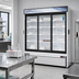 Thumbnail image #2 for Everest Refrigeration EMGR69C Three-Section Reach-In Sliding Glass Door Chromatography Refrigerator, 69 Cu. Ft.