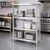 Thumbnail image #2 for Fully Assembled 3-Shelf Tubular Aluminum Dunnage Shelving, 60W x 20D x 64H