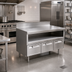 Thumbnail image #2 for La Rosa Refrigeration 60 Inch x 32 Inch Stainless Steel Dry-Drawer Utility Stand with Rear Splash and 3 Drawers
