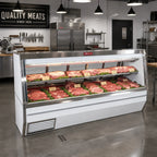 Thumbnail image #2 for Howard-McCray 34N Series R-CMS34N-12-S-LED 144-Inch Double-Duty Remote Red Meat Service Case, Stainless Steel, LED Lighting