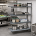 Thumbnail image #2 for Cambro Camshelving Basics Plus 4-Tier Add-On Polymer Shelving Unit, 24-Inch Deep x 60-Inch Wide x 64-Inch High, Vented and Solid, Brushed Graphite