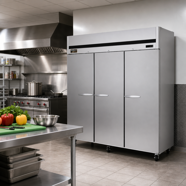 Product image #2 for Kool-It Signature KTSF-3 Three-Section Reach-In Freezer with Top-Mount Refrigeration, 67.9 Cu. Ft., Stainless Steel