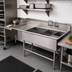 Thumbnail image #2 for John Boos Pro-Bowl 3-Compartment Stainless Steel Platter Sink with Left Drainboard