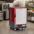 Thumbnail image #2 for Metro C5 3 Series Mobile Half-Height Heated Holding Cabinet with Full-Length Solid Door, Lip Load Slides, Red, 17-Pan Capacity