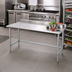 Thumbnail image #2 for Eagle Spec-Master 84-Inch x 24-Inch Stainless Steel Work Table with 1-1/2-Inch Rear Upturn and Galvanized Tubular Base