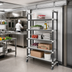 Thumbnail image #2 for Cambro Camshelving Elements XTRA 5-Tier High Density Top Rail Overhead Track Mobile Starter Unit, 18 x 60 x 80 Inches