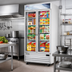 Thumbnail image #2 for Everest Refrigeration EMGF36 Two-Section Reach-In Glass Door Merchandiser Freezer, 41 Inch Wide, Bottom-Mount Self-Contained, R290