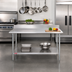 Thumbnail image #2 for Duke Deluxe 16-Gauge 300 Series Stainless Steel Work Table with 5-Inch Riser and Undershelf, 24 x 48 Inches