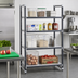 Thumbnail image #2 for Cambro Camshelving Elements XTRA 4-Shelf Solid Stationary Starter Unit, 24 Inch Deep x 54 Inch Long x 72 Inch High, Speckled Gray