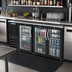 Thumbnail image #2 for Three-Section Pass-Thru Refrigerated Back Bar Storage Cabinet with 6 Glass Doors