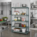 Thumbnail image #2 for Quantum 5-Tier Stationary Wire Plastic Mat Shelving Unit, 42 x 24 x 63 Inches, Green Epoxy Antimicrobial