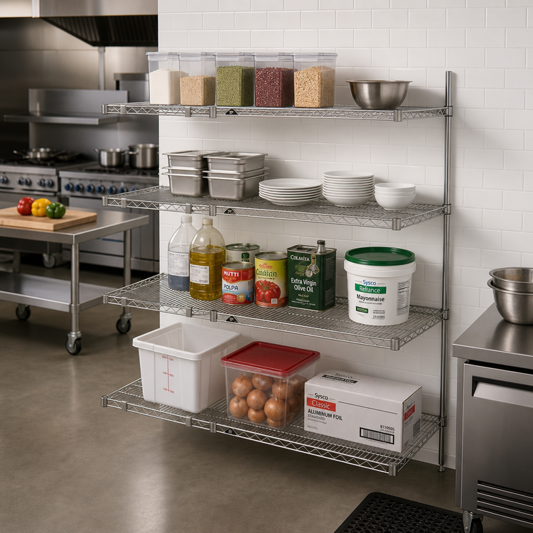 Product image #2 for Metro Super Erecta Brite Add-On Wire Shelving Unit, 60W x 24D x 63H, 4 Shelves