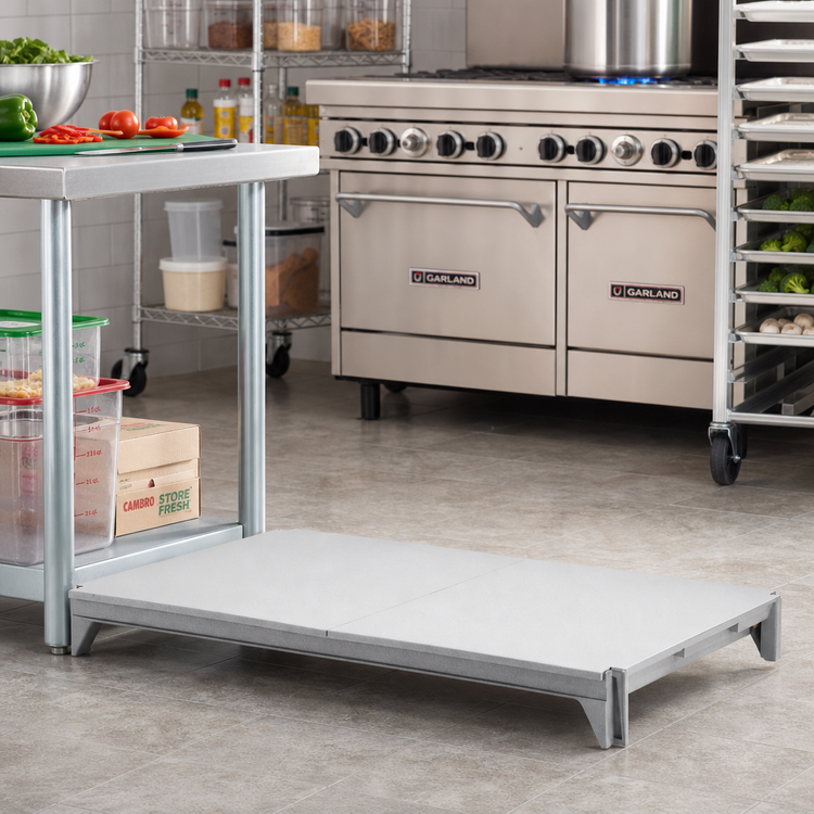 Product image #3 for Cambro Camshelving Premium Solid Polymer Shelf Kit, 18 Inch x 60 Inch, Speckled Gray