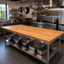 Thumbnail image #2 for John Boos Appalachian Red Oak Blended Rails Edge Grain Island Countertop, 132 x 48 x 1-3/4 Inch, Oil Finish