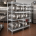 Thumbnail image #2 for John Boos 80-Inch Aluminum Keg Rack, 3 Shelves, 8-Keg Capacity
