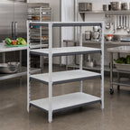 Thumbnail image #2 for Cambro Camshelving® Elements EXSK2148S4480 4-Shelf Solid Polymer Shelving Kit, 21 x 48 in, Speckled Gray