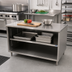 Thumbnail image #2 for BK Resources 36-Inch x 24-Inch Stainless Steel Chef Table with Open Front Cabinet Base