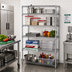 Thumbnail image #2 for Quantum 5-Shelf Wire Shelving Starter Kit, 48W x 18D x 63H, Chrome Plated