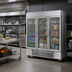 Thumbnail image #3 for Beverage Air Horizon Series Dual Temperature 3-Section Glass Door Reach-In Refrigerator/Freezer, Bottom-Mount, Self-Contained