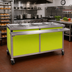 Thumbnail image #2 for Director's Choice DCS4-HFU-C Mobile Electric Hot Food Table with 4 Insulated Wells