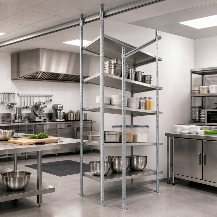 Product image #2 for 21-Inch Stationary End Kit for Overhead Track Shelving