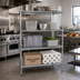 Thumbnail image #2 for Steel Works Stainless Heavy Duty 4-Tier Wire Shelving Unit, 21 x 36 x 74 Inches, Chrome Finish