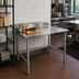 Thumbnail image #2 for John Boos Stallion Corner Stainless Steel Work Table, 30 x 36 Inches, 5-Inch Backsplash