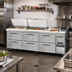 Thumbnail image #2 for Continental Refrigerator RA93N27M-D 93 Inch 27-Pan Refrigerated Sandwich Prep Table with Drawers