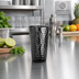 Thumbnail image #2 for American Metalcraft 16 oz Hammered Double Wall Stainless Steel Tumbler, Black Mirror Finish