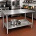 Thumbnail image #2 for John Boos Stallion 72-Inch x 30-Inch Stainless Steel Top Work Table with Adjustable Undershelf