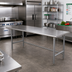 Thumbnail image #2 for Advance Tabco 144-Inch x 36-Inch Stainless Steel Flat Top Work Table with Side & Rear Crossrails