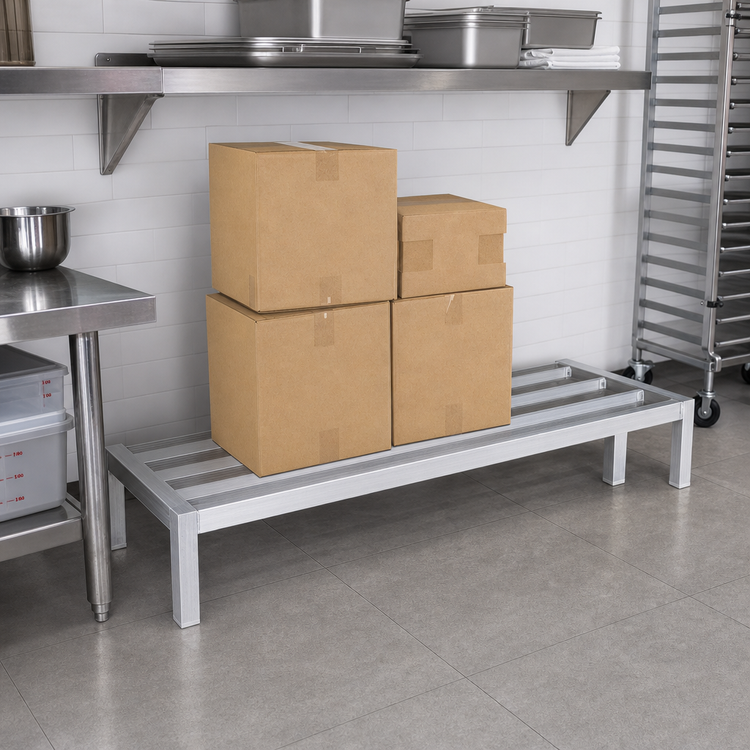 Product image #2 for New Age 72" x 30" x 12" Heavy-Duty Aluminum Dunnage Rack