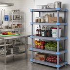 Thumbnail image #2 for Quantum Millenia QP243674V4S1 36"W x 24"D x 74"H Gray Polymer Stationary Starter Shelving Unit, 2000 lb Capacity