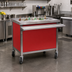 Thumbnail image #2 for Director's Choice 50-Inch x 30-Inch Mobile Beverage Counter with Dual Drain Troughs and Laminate Front Panel