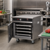 Thumbnail image #2 for FWE Handy Line HLC-1826-4-UC Mobile Undercounter Heated Holding Cabinet, 4 Full-Size / 8 Half-Size Pan Capacity