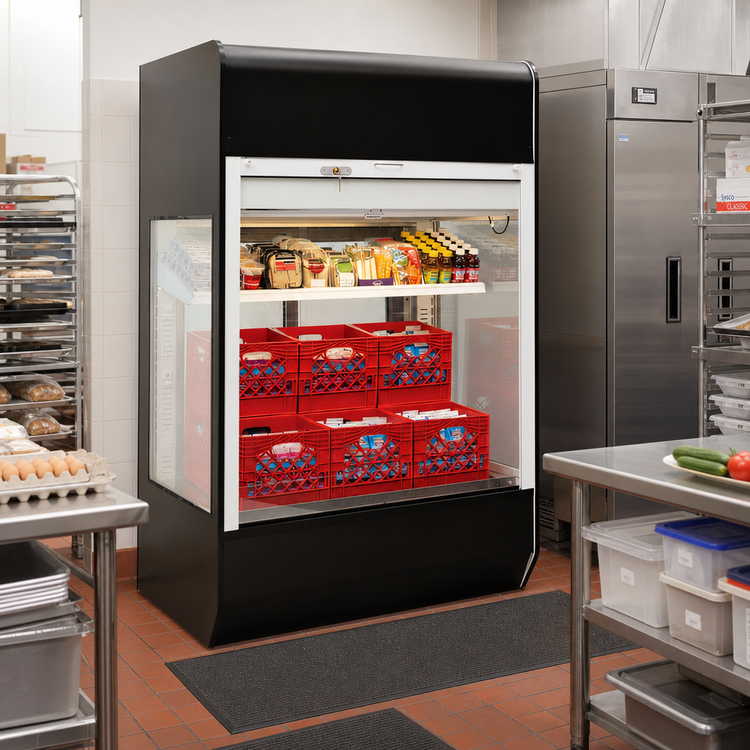 Product image #2 for Federal Industries High-Profile Self-Serve Refrigerated Milk Merchandiser Open-Air Cooler, 50 in. W x 40 in. D x 78 in. H