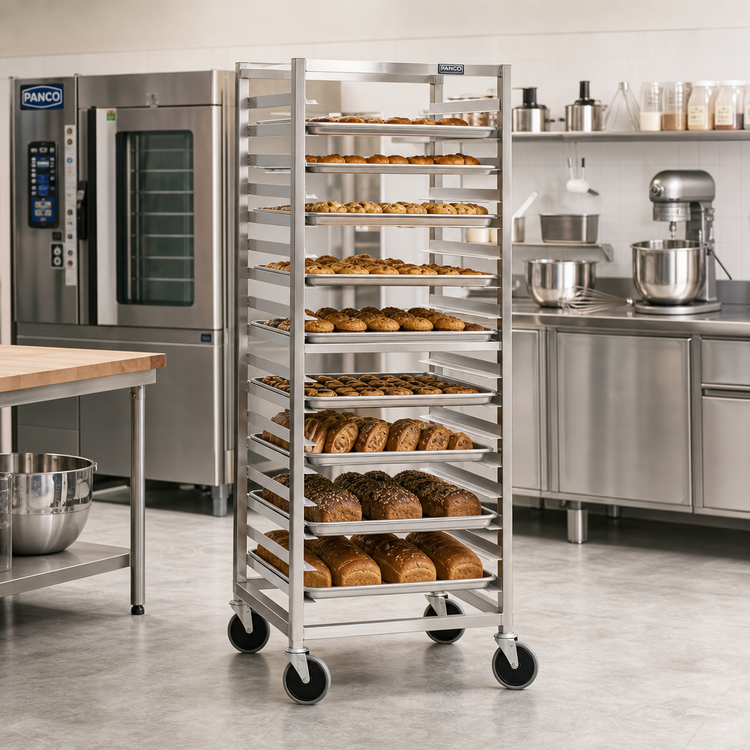 Product image #2 for Panco Mobile Full Height Stainless Steel Pan Rack for 18 x 26 Inch Sheet Pans