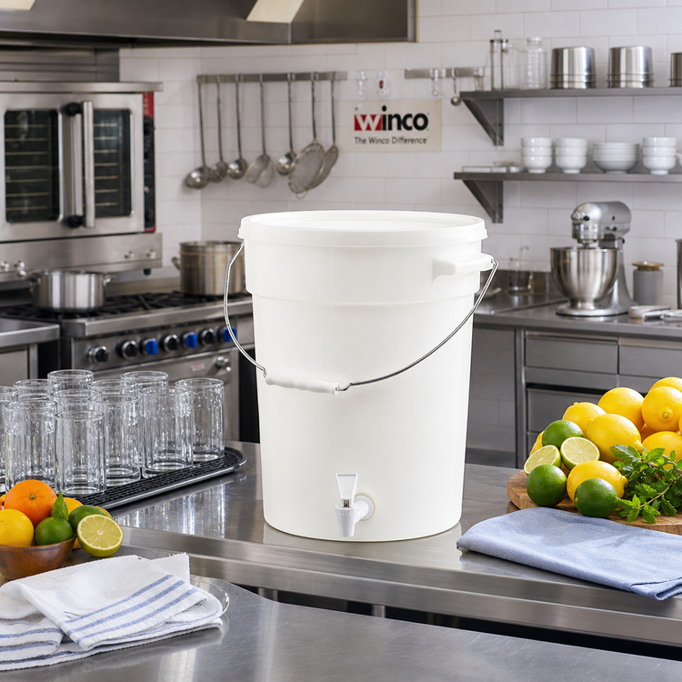 Product image #2 for Winco 6 Gallon Single Beverage Dispenser with Drip-Proof Spigot