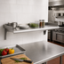 Thumbnail image #2 for Eagle Snap-n-Slide 48-Inch W x 15-Inch D Wall-Mounted Shelf, 14/304 Stainless Steel, Rolled Front Edge