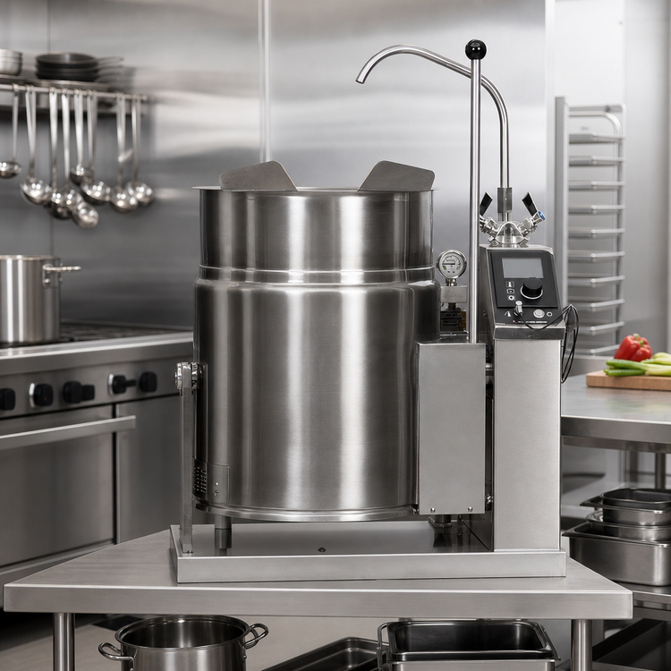 Product image #2 for Cleveland Range KET12TPQS 12-Gallon Self-Contained Electric Tilting Countertop Kettle, 2/3 Steam Jacket