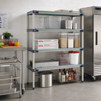 Thumbnail image #2 for Metro MetroMax 4 MF-244874G-A-4 4-Shelf Add-On Polymer Shelving Unit, 48 x 24 x 74 Inches, Open-Grid, 2,000-Lb Capacity